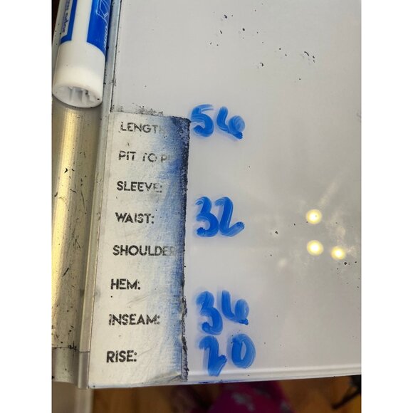 Vintage Guess Striped Denim Overalls Blue 3 Retro Y2K 90s Pinstripe Shabby Chic - Picture 15 of 16